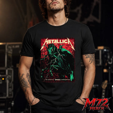 Metallica World Tour M72 June 11 & 13 2026 Budapest Hungary Puskás Aréna Horseman Lightning T-Shirt