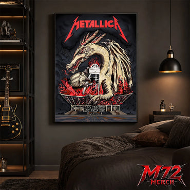 Metallica M72 World Tour May 19 2026 Chorzów Poland Stadion Śląski Dragon Stadium poster canvas wall art