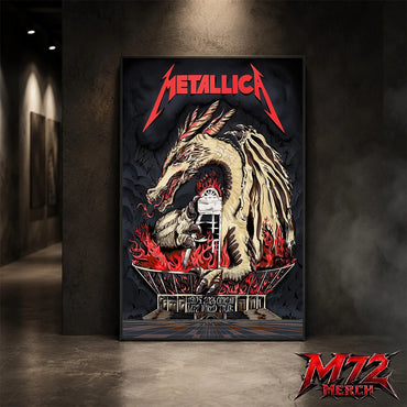 Metallica M72 World Tour May 19 2026 Chorzów Poland Stadion Śląski Dragon Stadium poster canvas wall art