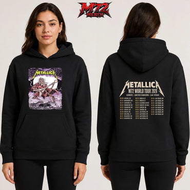 Metallica M72 World Tour June 11 2026 At Puskás Aréna Budapest Hungary Undead Lute Storm Two Sided Hoodie