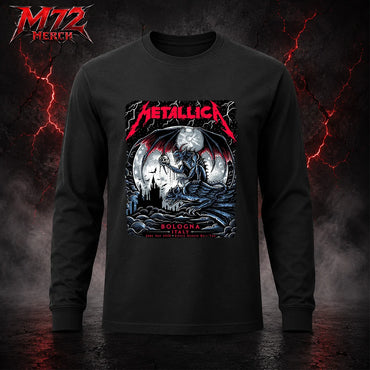 Metallica M72 World Tour June 3 2026 At Stadio Renato Dall’Ara Bologna Italy Gothic Demon Moon By Keith Stanley Long Sleeve