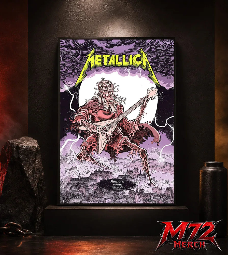 Metallica M72 World Tour June 11 2026 At Puskás Aréna Budapest Hungary Undead Lute Storm Poster Canvas