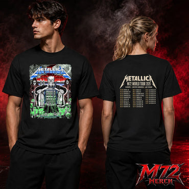 Metallica M72 World Tour May 27 2026 At Stadion Letzigrund Zurich Switzerland Mummy Dagger Eye By Luca Schenardi Two Sided T-Shirt