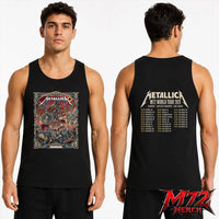 Metallica M72 World Tour May 9 2026 Athens Olympic Stadium Battle Warrior two sided tank top 