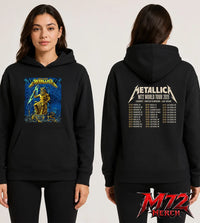 Metallica M72 World Tour May 9 2026 Athens Olympic Stadium Zeus Thunder two sided Hoodie