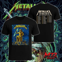 Metallica M72 World Tour May 9 2026 Athens Olympic Stadium Zeus Thunder two sided T-Shirt artwork