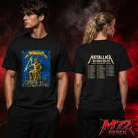 Metallica M72 World Tour May 9 2026 Athens Olympic Stadium Zeus Thunder two sided T-Shirt artwork
