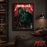Metallica World Tour M72 June 11 & 13 2026 Budapest Hungary Puskás Aréna Horseman Lightning Canvas Poster
