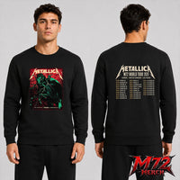 Metallica World Tour M72 June 11 & 13 2026 Budapest Hungary Puskás Aréna Horseman Lightning Two Sided Sweatshirt