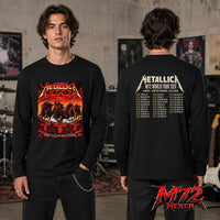 Metallica M72 World Tour May 13 2026 Bucharest Arena Națională Four Horsemen Skull two sided T-Shirt artwork