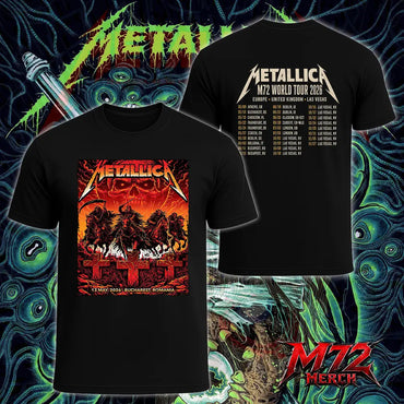 Metallica M72 World Tour May 13 2026 Bucharest Arena Națională Four Horsemen Skull two sided T-Shirt artwork