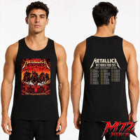 Metallica M72 World Tour May 13 2026 Bucharest Arena Națională Four Horsemen Skull two sided Tank Top artwork