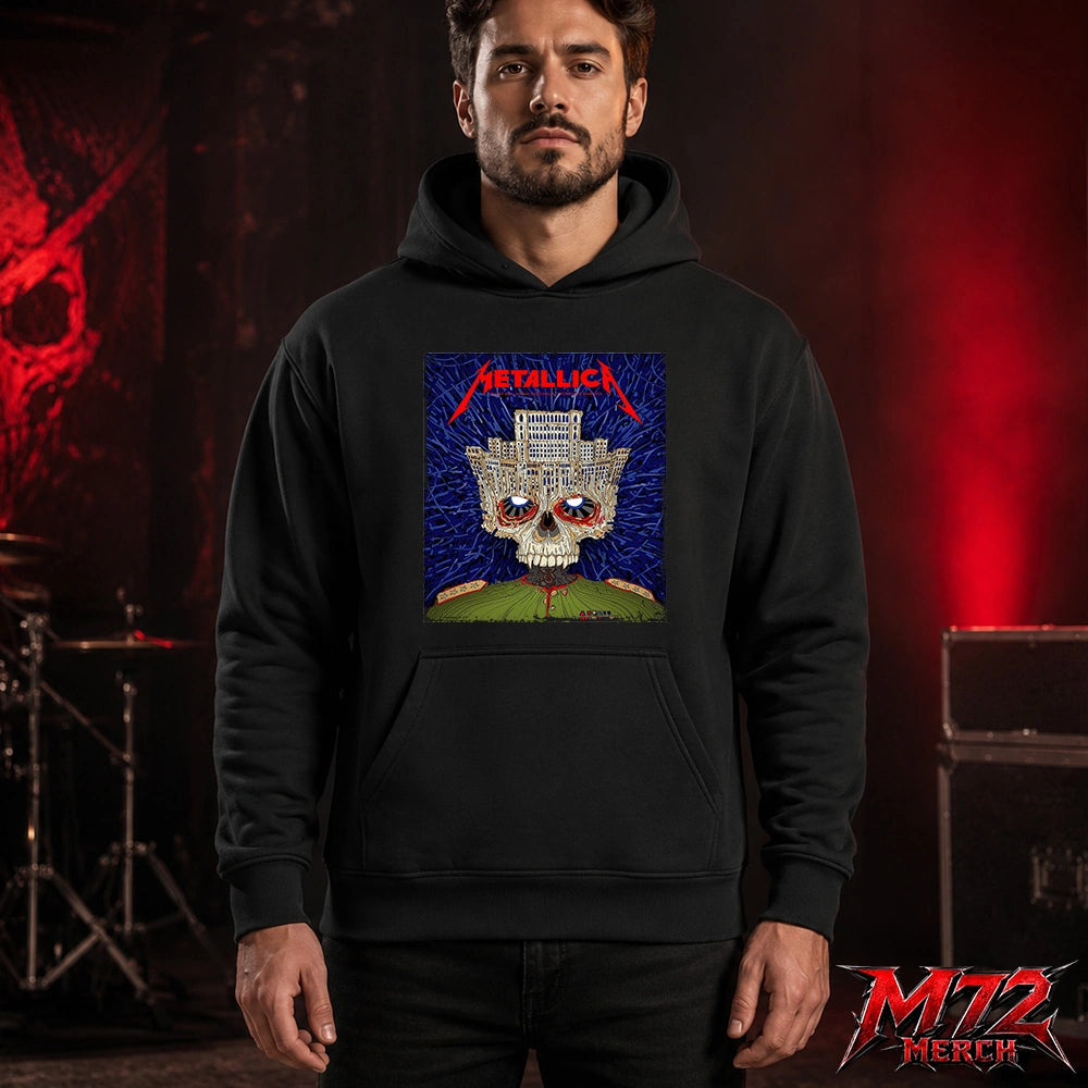 Metallica M72 World Tour May 13 2026 Bucharest Arena Națională Palace Skull Hoodie artwork