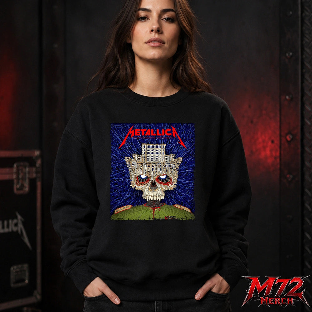 Metallica M72 World Tour May 13 2026 Bucharest Arena Națională Palace Skull SweatShirt artwork
