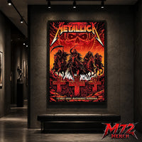 Metallica M72 World Tour May 13 2026 Bucharest Arena Națională Four Horsemen Skull poster canvas wall art
