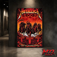 Metallica M72 World Tour May 13 2026 Bucharest Arena Națională Four Horsemen Skull poster canvas wall art