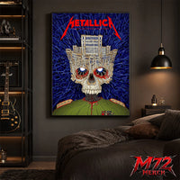 Metallica M72 World Tour May 13 2026 Bucharest Arena Națională Palace Skull poster canvas wall art