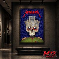 Metallica M72 World Tour May 13 2026 Bucharest Arena Națională Palace Skull poster canvas wall art