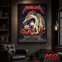 Metallica M72 World Tour May 19 2026 Chorzów Poland Stadion Śląski Dragon Stadium poster canvas wall art