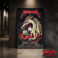 Metallica M72 World Tour May 19 2026 Chorzów Poland Stadion Śląski Dragon Stadium poster canvas wall art