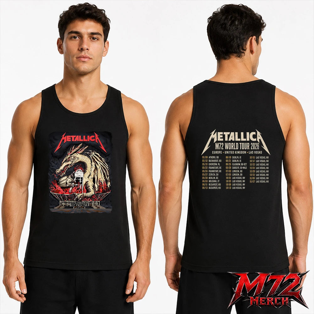 Metallica World Tour M72 May 19 2026 Chorzów Poland Stadion Śląski Dragon Stadium Two Sided Tank top