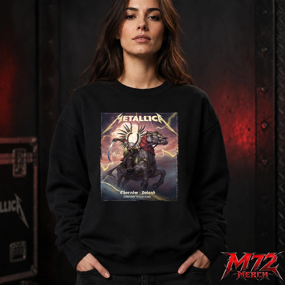Metallica M72 World Tour May 19 2026 Chorzów Poland Stadion Śląski Horseman Skull SweatShirt artwork