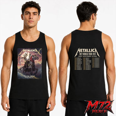 Metallica M72 World Tour May 19 2026 Chorzów Poland Stadion Śląski Horseman Skull two sided Tank top artwork