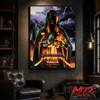 Metallica World Tour M72 May 22 2026 Frankfurt Germany Deutsche Bank Park Cloaked Skull Storm Canvas Poster