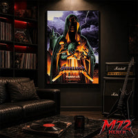 Metallica World Tour M72 May 22 2026 Frankfurt Germany Deutsche Bank Park Cloaked Skull Storm Canvas Poster
