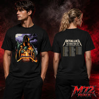 Metallica World Tour M72 May 22 2026 Frankfurt Germany Deutsche Bank Park Cloaked Skull Storm Two Sided T-Shirt