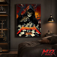 Metallica World Tour M72 May 22 & 24 2026 Frankfurt Germany Deutsche Bank Park Grim Reaper Chess Canvas Poster