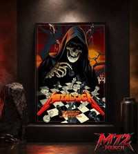 Metallica World Tour M72 May 22 & 24 2026 Frankfurt Germany Deutsche Bank Park Grim Reaper Chess Canvas Poster