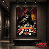 Metallica World Tour M72 May 22 & 24 2026 Frankfurt Germany Deutsche Bank Park Grim Reaper Chess Canvas Poster