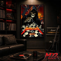Metallica World Tour M72 May 22 & 24 2026 Frankfurt Germany Deutsche Bank Park Grim Reaper Chess Canvas Poster
