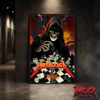 Metallica World Tour M72 May 22 & 24 2026 Frankfurt Germany Deutsche Bank Park Grim Reaper Chess Canvas Poster