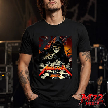 Metallica World Tour M72 May 22 & 24 2026 Frankfurt Germany Deutsche Bank Park Grim Reaper Chess T-Shirt