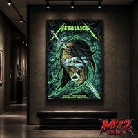 Metallica World Tour M72 May 27 2026 Zürich Switzerland Stadion Letzigrund Mummy Dagger Eye Canvas Poster