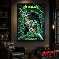 Metallica World Tour M72 May 27 2026 Zürich Switzerland Stadion Letzigrund Mummy Dagger Eye Canvas Poster