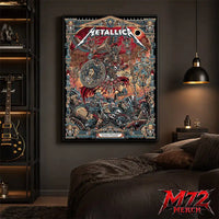 Metallica M72 World Tour May 9 2026 Athens Olympic Stadium Battle Warrior poster canvas wall art mockup