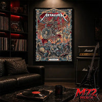 Metallica M72 World Tour May 9 2026 Athens Olympic Stadium Battle Warrior poster canvas wall art mockup