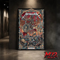 Metallica M72 World Tour May 9 2026 Athens Olympic Stadium Battle Warrior poster canvas wall art mockup