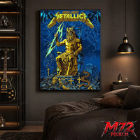 Metallica M72 World Tour May 9 2026 Athens Olympic Stadium Zeus Thunder poster canvas wall art mockup