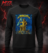 Metallica M72 World Tour May 9 2026 Athens Olympic Stadium Zeus Thunder Long Sleeve Shirts artwork
