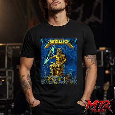Metallica M72 World Tour May 9 2026 Athens Olympic Stadium Zeus Thunder T-Shirt artwork