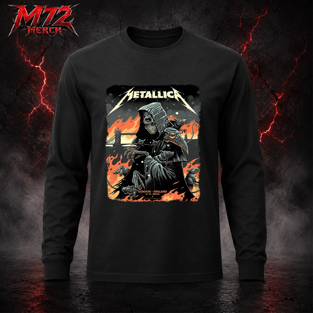 Metallica M72 World Tour July 3 2026 London Stadium London England Grim Reaper Rats By Luke Preece Long sleeve
