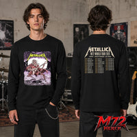 Metallica M72 World Tour June 11 2026 At Puskás Aréna Budapest Hungary Undead Lute Storm Two Sided Long sleeve