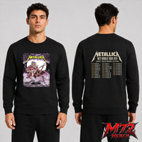 Metallica M72 World Tour June 11 2026 At Puskás Aréna Budapest Hungary Undead Lute Storm Two Sided Sweatshirt