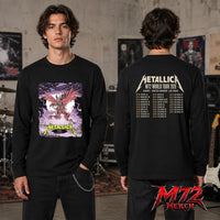 Metallica M72 World Tour June 13 2026 At Puskás Aréna Budapest Hungary Winged Beast Storm Two Sided Long Sleeve