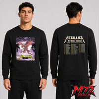 Metallica M72 World Tour June 13 2026 At Puskás Aréna Budapest Hungary Winged Beast Storm Two Sided Sweatshirt
