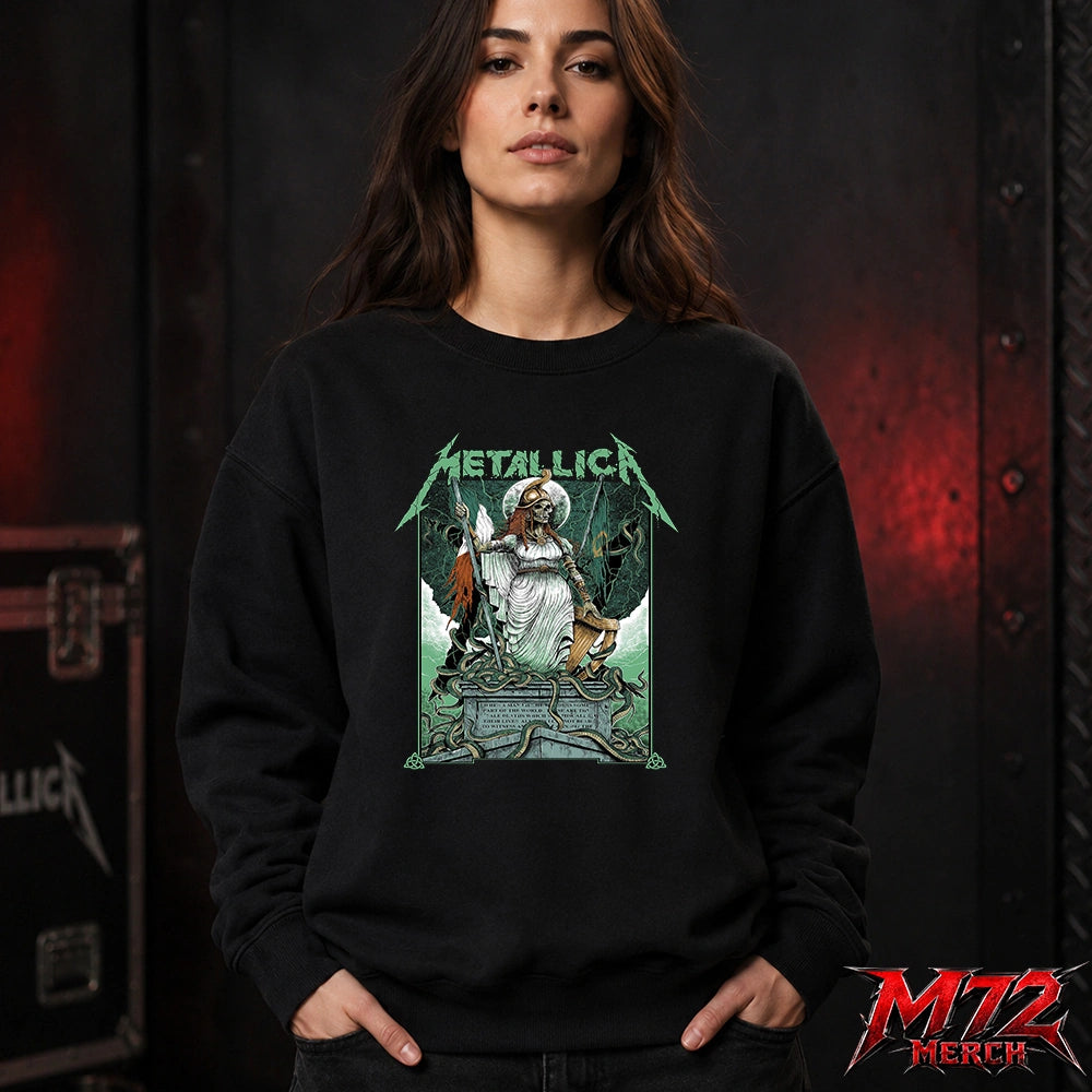 Metallica M72 World Tour June 19 And June 21 2026 At Aviva Stadium Dublin Ireland Skeleton Warrior Artwork By Gary Ronaldson Sweatshirt